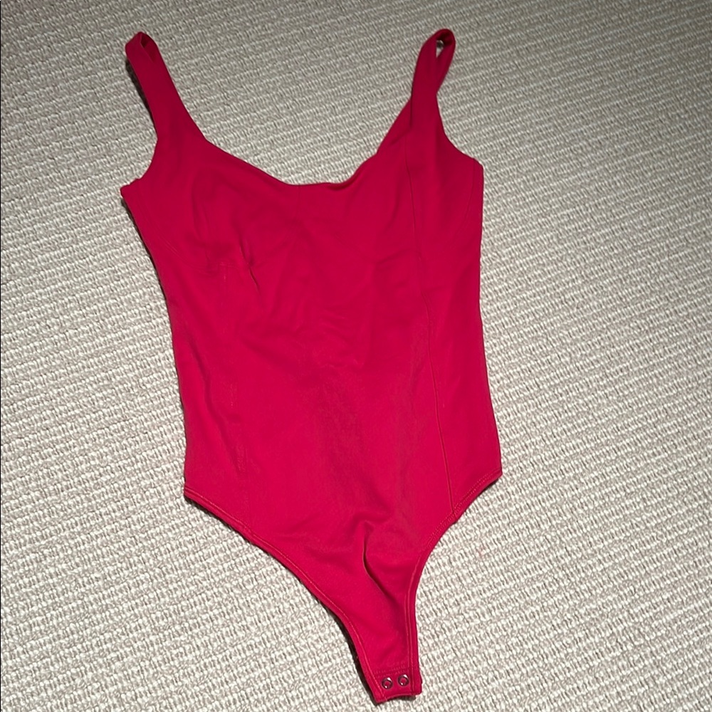 Abercrombie & Fitch Hot Pink Ribbed Bodysuit